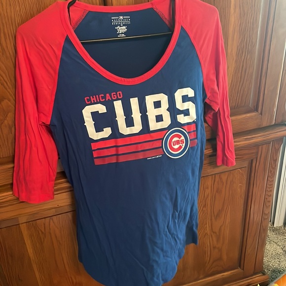 MLB GENUINE CUBS Merch. Womens 3/4 length sleeve size Small - Picture 3 of 7